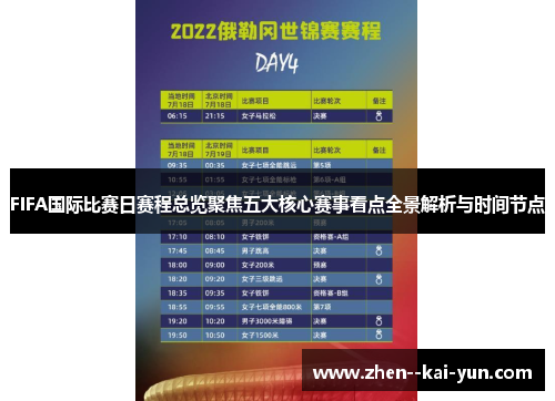 FIFA国际比赛日赛程总览聚焦五大核心赛事看点全景解析与时间节点 FIFA国际比赛日赛程总览聚焦五大核心赛事看点全景解析与时间节点